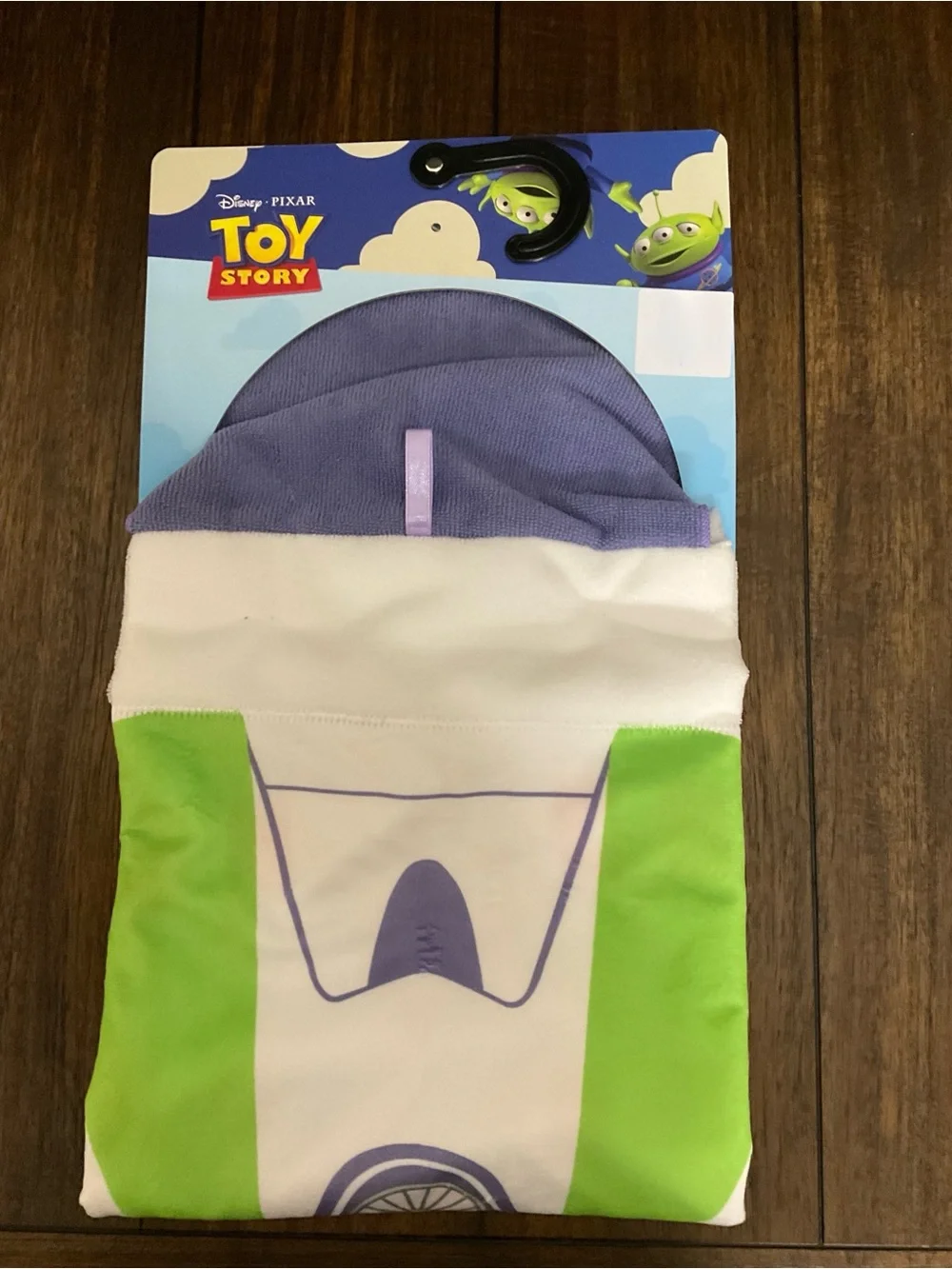 Toy Story Buzz Lightyear Hooded Pet Towel & Plush Dog Toy - Purple/White/Green